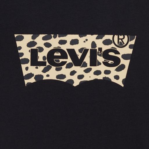 Levi's® The Perfect Tee Batwing Leopard Caviar  173692437 Camiseta mujer [4]