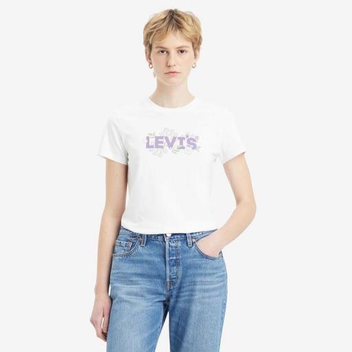 Levi's® Perfect Tee Janeesah Floral Hl Bright White 173692758 Camiseta mujer