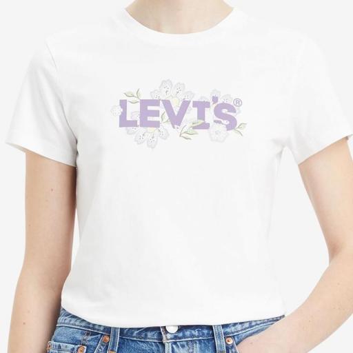 Levi's® Perfect Tee Janeesah Floral Hl Bright White 173692758 Camiseta mujer [2]