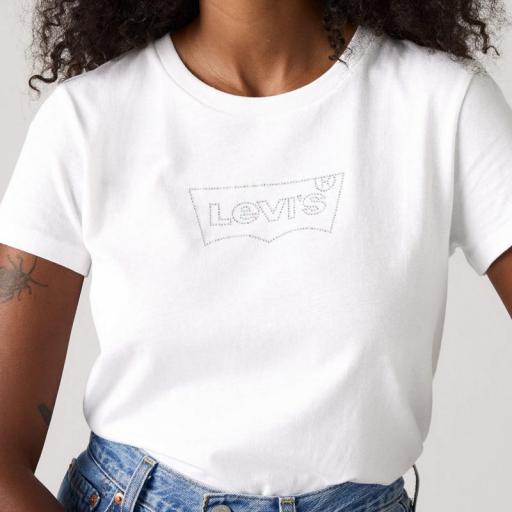 Levi’s® The Perfect Tee Batwing Iridescent Rhinestone Camiseta Manga Corta  173693271 [2]