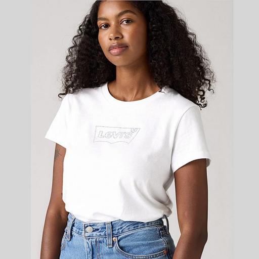 Levi’s® The Perfect Tee Batwing Iridescent Rhinestone Camiseta Manga Corta  173693271 [3]
