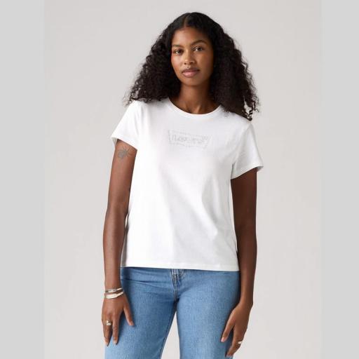 Levi’s® The Perfect Tee Batwing Iridescent Rhinestone Camiseta Manga Corta  173693271