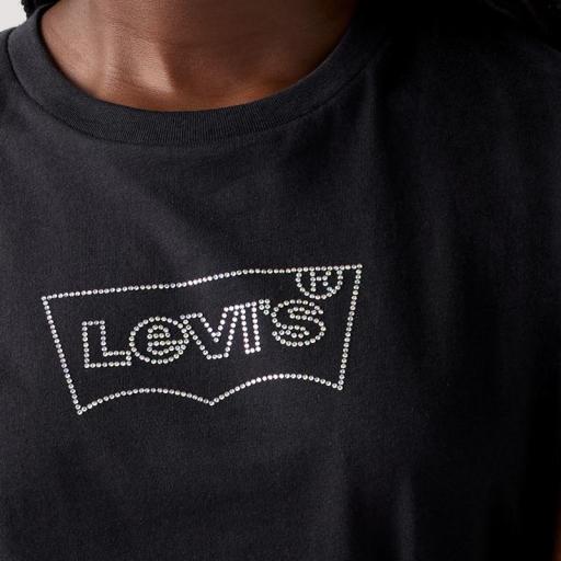 Levi’s® The Perfect Tee Batwing Iridescent Rhinestone Anthracite Camiseta Manga Corta  173693272 [2]