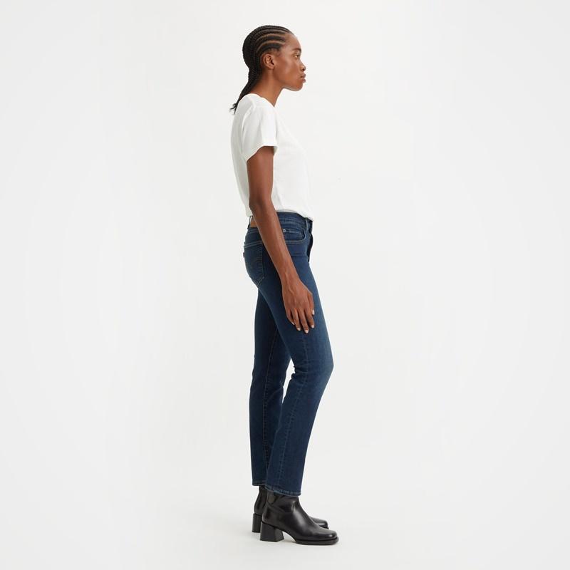  Levi's Jeans cortos rectos de tiro alto 724 para mujer, Índigo  oscuro usado en : Ropa, Zapatos y Joyería