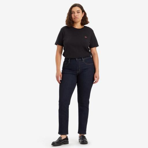 Levi's® 724™ High Rise Straight Jeans Blue Wave Rinse 188830227. Vaquero recto tiro alto mujer