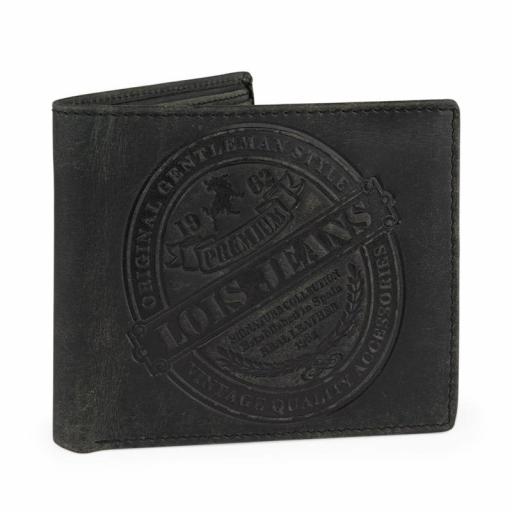 Lois Jeans Cartera de Piel Compton 207501 Negro
