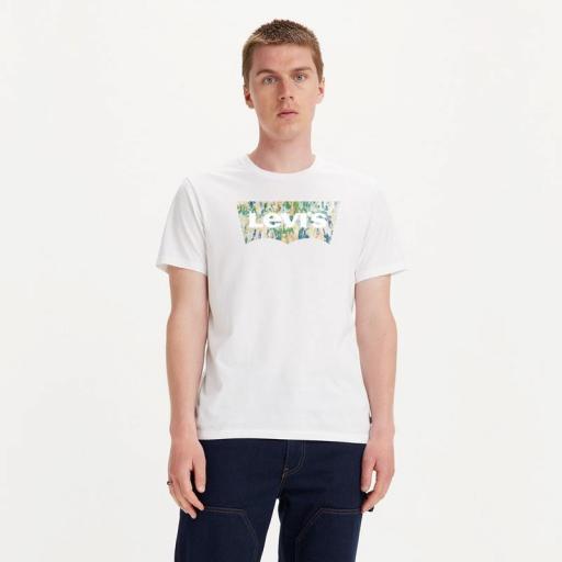 Levi's® Graphic Crewneck Tee WATERCOLOR BW FILL WHITE+ 224911317 Camiseta hombre