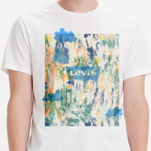 Levi's® Graphic Crewneck Tee Bw Meltdown White+ 224911365 Camiseta hombre [2]