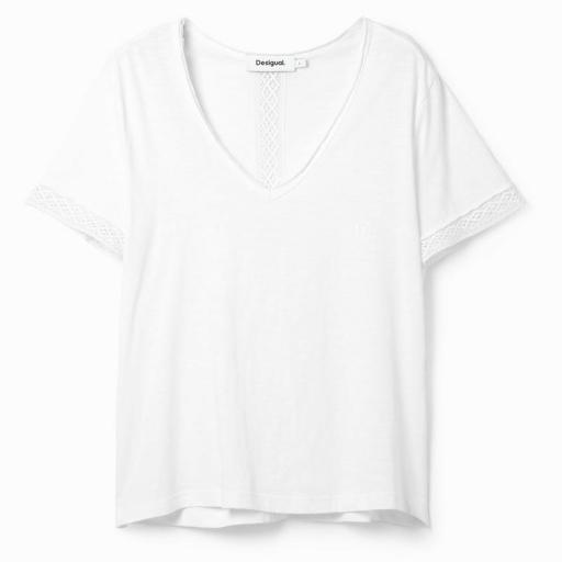 Desigual Camiseta Damasco Blanca 24SWTK82 1000 [4]