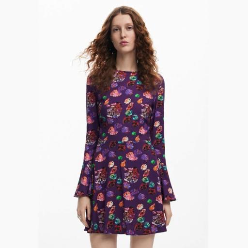 Desigual Vestido Flower Scribble Lacroix 24WWVW16 3048