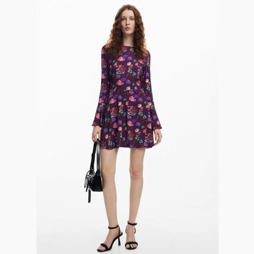 Desigual Vestido Flower Scribble Lacroix 24WWVW16 3048 [3]