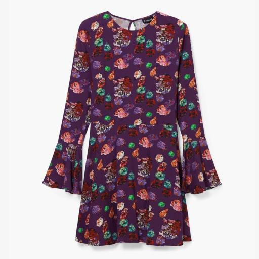 Desigual Vestido Flower Scribble Lacroix 24WWVW16 3048 [4]