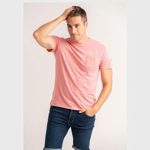 Privata camiseta manga corta Bolsillo Salmon PRI2540