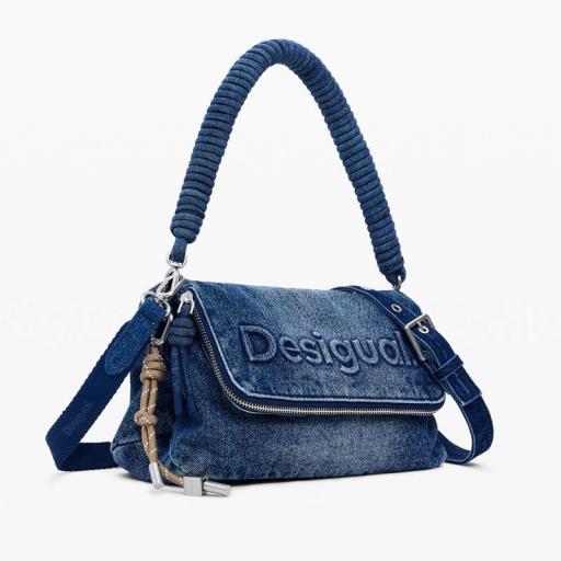 Desigual Bolso Bandolera Denim Half Logo Venecia 3.0 25SAXD23 5053