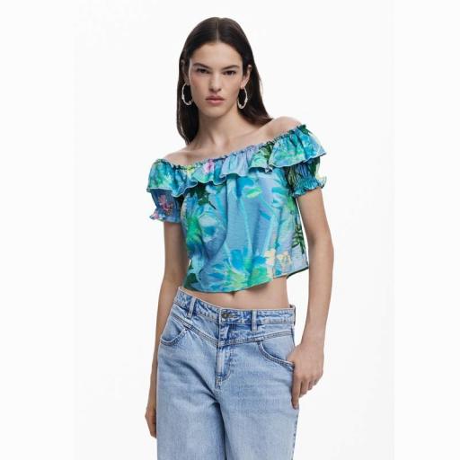 Desigual Blusa Volante Selena 25SWBW14 4001