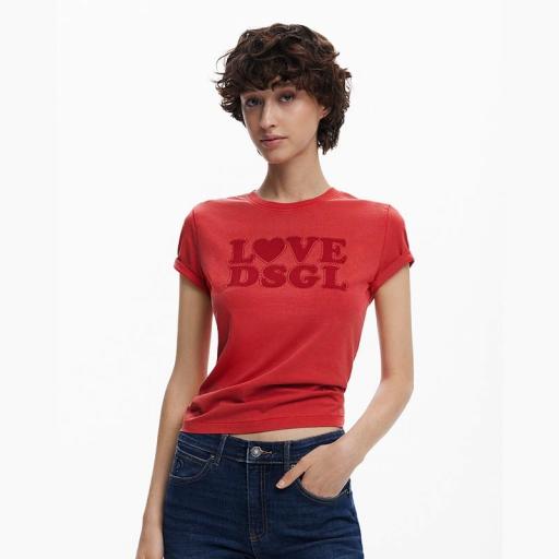 Desigual camiseta lisa texto 25SWTK10 3092