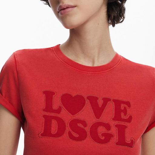 Desigual camiseta lisa texto 25SWTK10 3092 [1]