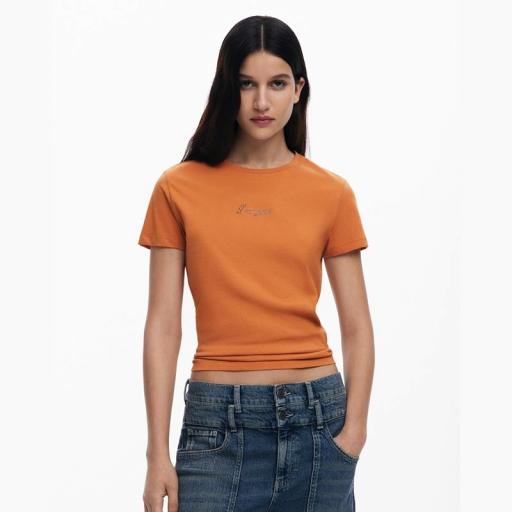 Desigual Camiseta Paraná Naranja 25SWTK15 7002