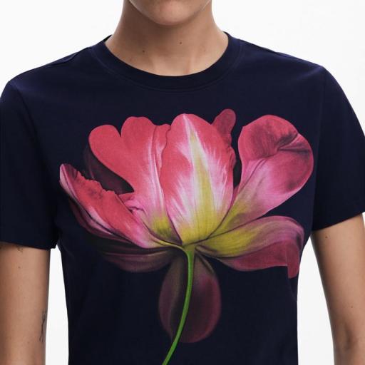 Desigual Camiseta Plata Flor Marino 25SWTK24 5000 [1]