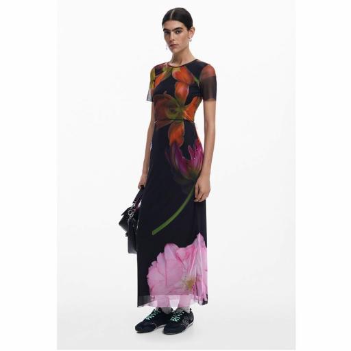 Desigual Vestido Tul Flor Roterdam 25SWVK12 2000