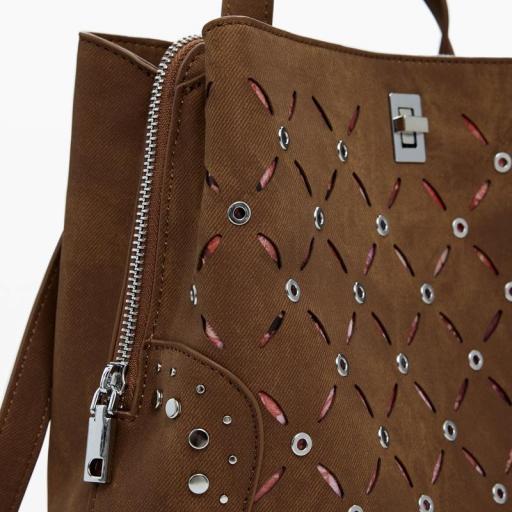 Desigual Mochila Yankee Metal Patch Sumy Mini Camel 25WAKP31 6011 [4]