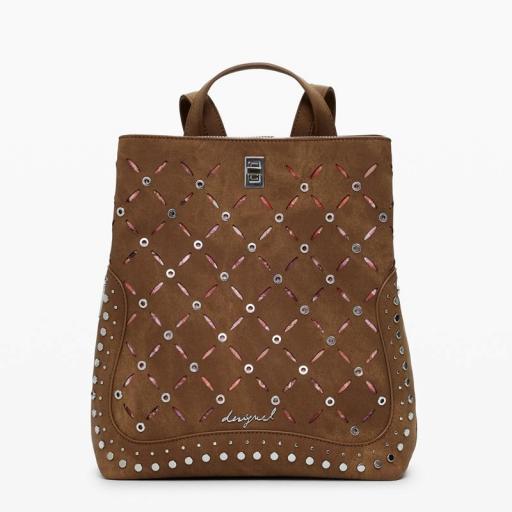 Desigual Mochila Yankee Metal Patch Sumy Mini Camel 25WAKP31 6011 [0]