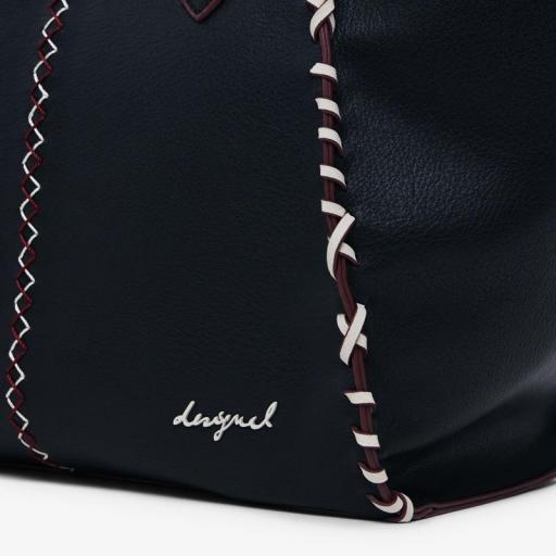 Desigual Bolso Shopper Manhattan Pespuntes Guimar 25WAXP95 2000 [4]