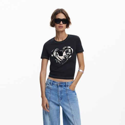 Desigual Camiseta Letter Core 25WWTK042000