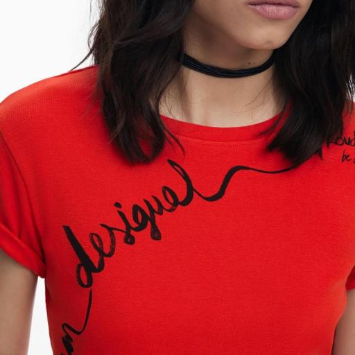 Desigual Camiseta Frase Bordada Charly 25WWTK08 3005 [3]