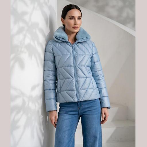 Roberto Bassi Parka Acolchada LInce Azul 265733 [0]