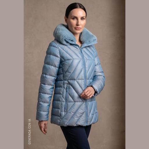 Roberto Bassi Parka Acolchada LInce Azul 265733 [2]