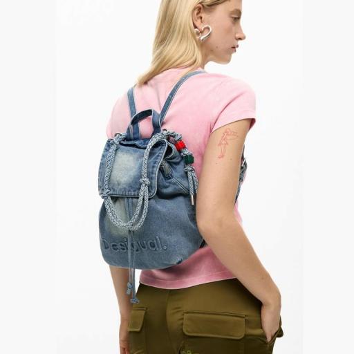 Desigual Mochila Denim Half Logo Luena Mini 26SAKD07 [7]