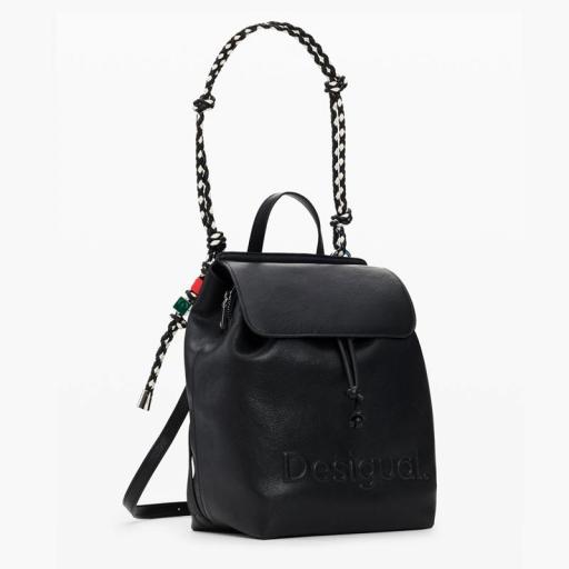 Desigual Mochila HALF LOGO LUENA MINI BLACK 26SAKP19