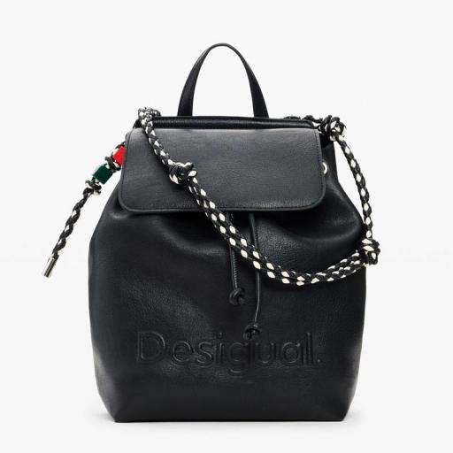 Desigual Mochila HALF LOGO LUENA MINI BLACK 26SAKP19 [1]