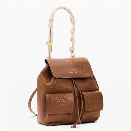 Desigual Mochila Sierra Prisa Mini Camel 26SAKP39