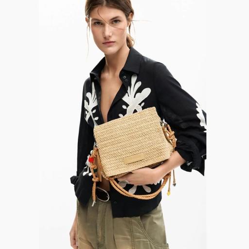 Desigual Bolso Half Logo Raffia Venecia 26SAXO031014 [6]