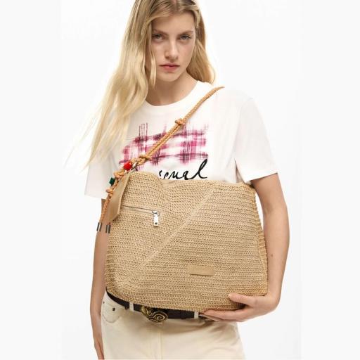 Desigual Bolso Half Logo Raffia Leiria 26SAXO041014 [6]