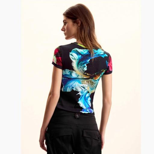 Desigual Camiseta Multiflowers Lacroix 26SWTK49 [3]