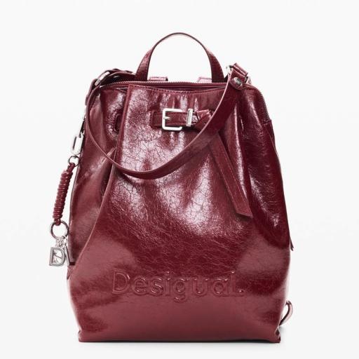 Desigual Mochila Half Logo Luena Granate 26WAKP143032 [1]