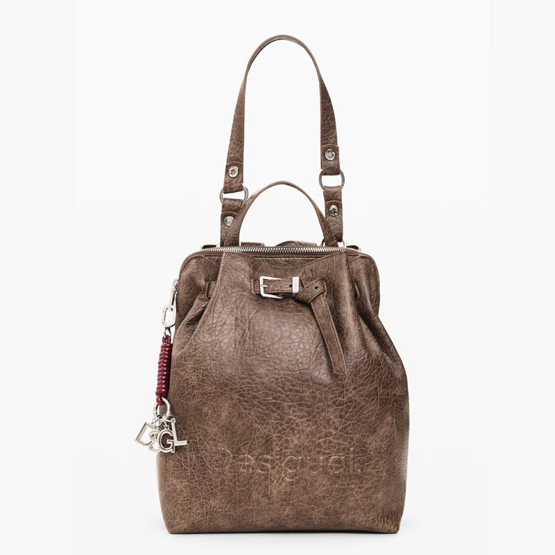 Desigual Mochila Half Logo Luena Marrón 26WAKP336044