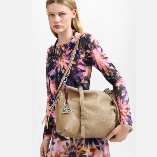 Desigual Bolso Shopping Half Logo Lanuza Beige 26WAXP491008 [6]