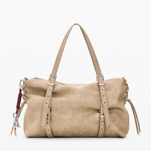 Desigual Bolso Shopping Half Logo Lanuza Beige 26WAXP491008 [1]