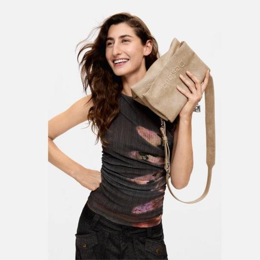 Desigual Bolso Half logo Venecia Beige 26WAXP511008 [5]