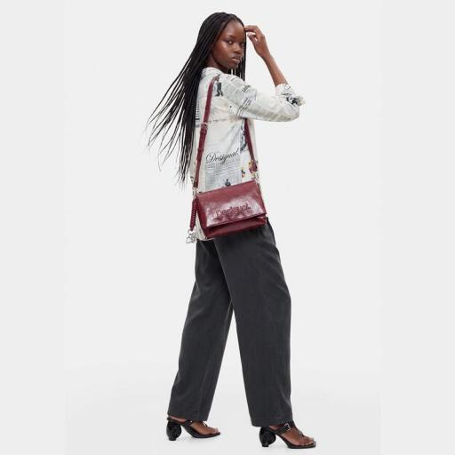 Desigual Bolso Half Logo Venecia Granate 26WAXP803032 [1]