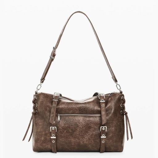 Desigual Bolso Half Logo Lanuza New Choco 26WAXPAF6044 [1]
