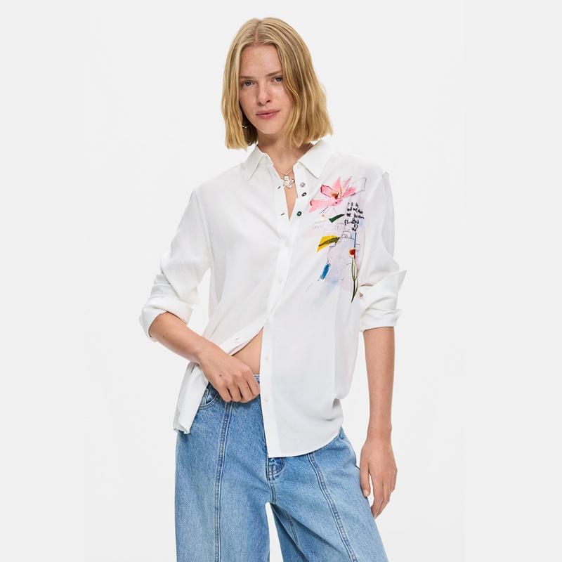 Desigual Camisa Bordada Tamesis 26WWCW12