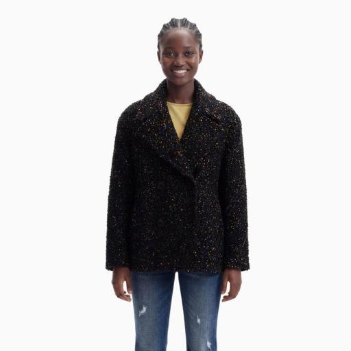 Desigual Abrigo de lana Bottone Negro 26WWEW212000 [0]