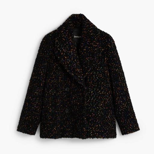 Desigual Abrigo de lana Bottone Negro 26WWEW212000 [1]