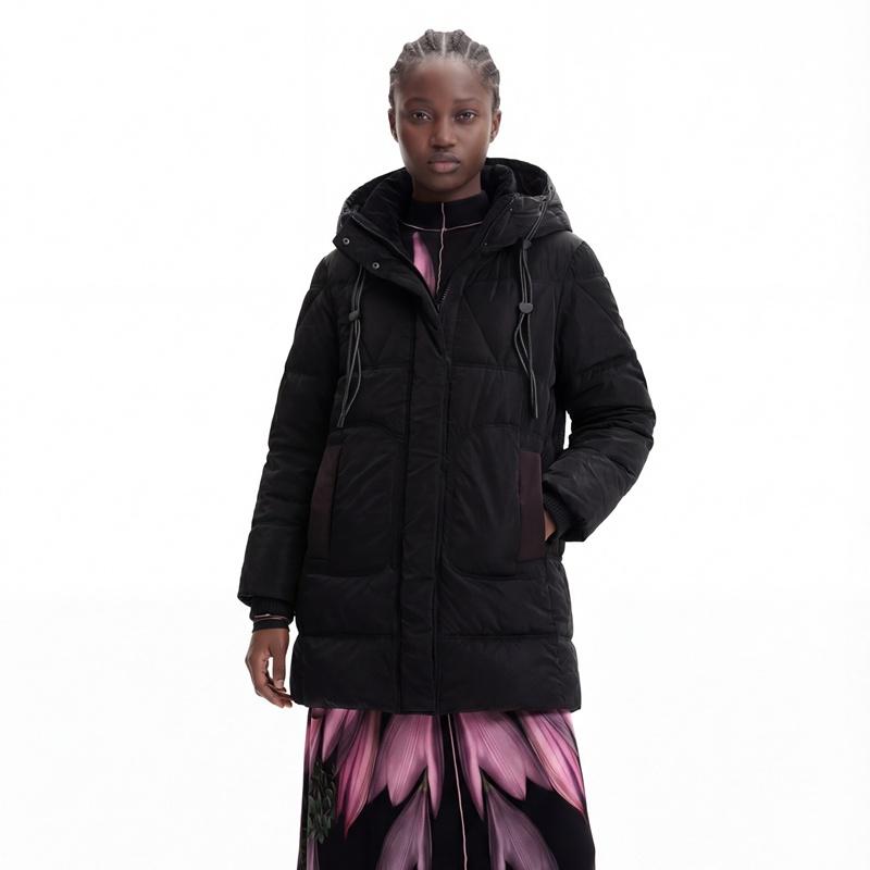 Desigual Abrigo Acolchado Priscilla Negro 26WWEW542000