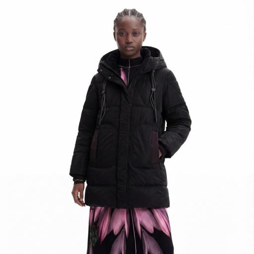 Desigual Abrigo Acolchado Priscilla Negro 26WWEW542000